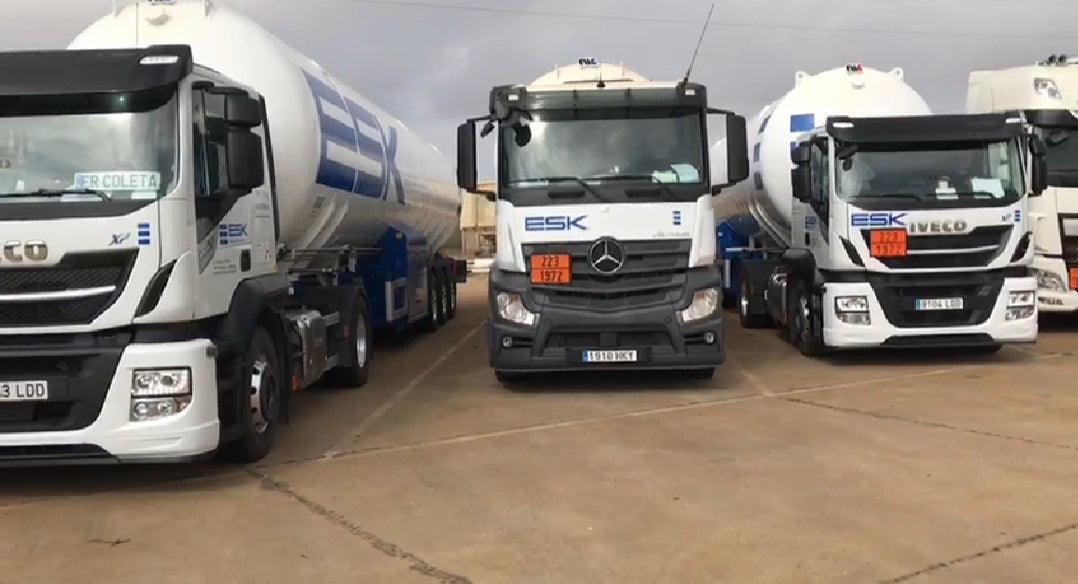 Los transportistas de Ciudad Real hacen sonar las sirenas para resaltar la labor del sector Los transportistas de Ciudad Real hacen sonar las sirenas para resaltar la labor del sector