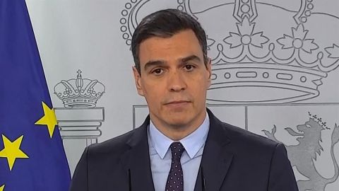 Pedro S&aacute;nchez durante su comparecencia tras reunirse con las comisiones de gesti&oacute;n del virus