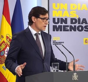 Salvador Illa en rueda de prensa telemática desde La Moncloa Salvador Illa en rueda de prensa telemática desde La Moncloa