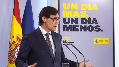 Salvador Illa en rueda de prensa telem&aacute;tica desde La Moncloa 