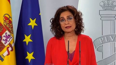 Mar&iacute;a Jes&uacute;s Montero, durante su comparecencia en Moncloa