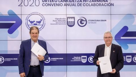 Banco de alimentos de Gipuzkoa y la Diputaci&oacute;n de Gipuzkoa firman un acuerdo