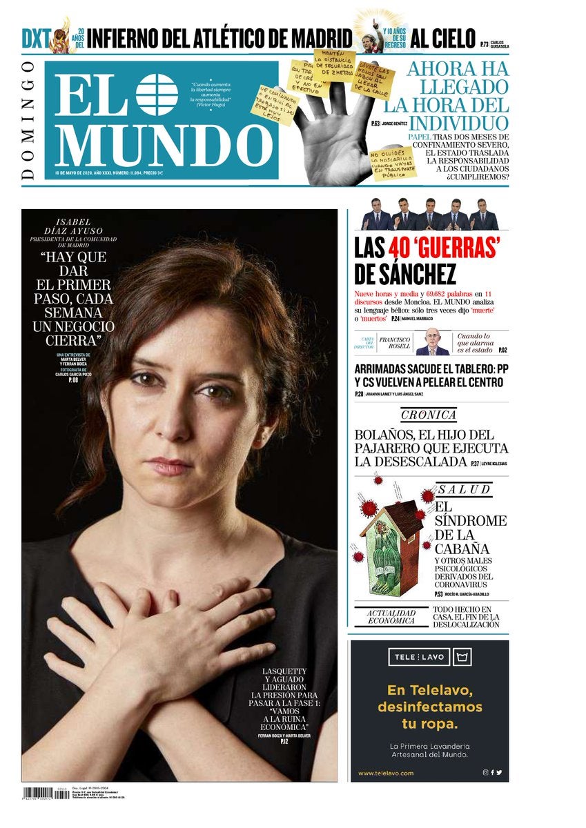 Isabel Díaz Ayuso, sobre la portada de El Mundo: "No estuve cómoda haciendo la foto" Isabel Díaz Ayuso, sobre la portada de El Mundo: "No estuve cómoda haciendo la foto"