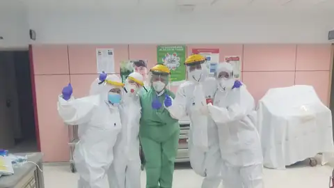 Enfermeros en el Hospital Clínico. Coronavirus