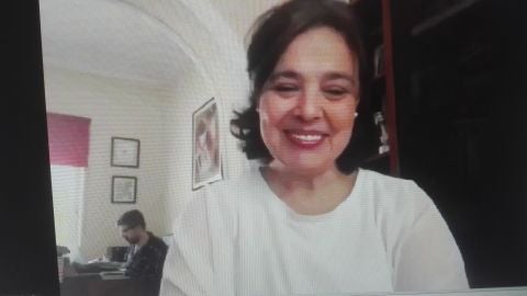 Pilar Zamora, durante la rueda de prensa virtual que ha ofrecido hoy