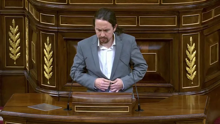Pablo Iglesias a Ruiz Solás, de Vox: "Usted nos ha acusado de distribuir morfina para asesinar a ancianos y me ha preguntado qué planes tengo para liquidarles físicamente" Pablo Iglesias a Ruiz Solás, de Vox: "Usted nos ha acusado de distribuir morfina para asesinar a ancianos y me ha preguntado qué planes tengo para liquidarles físicamente"