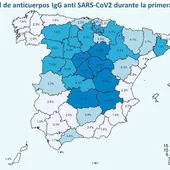 Mapa provincial de anticuerpos frente al COVID-19. Mapa provincial de anticuerpos frente al COVID-19.