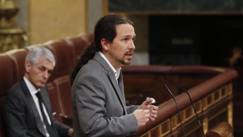 Pablo Iglesias, en el Congreso