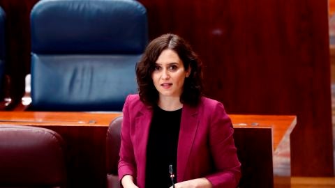 Isabel D&iacute;az Ayuso en la Asamblea de Madrid