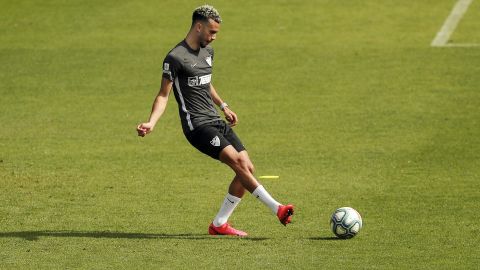 Hicham, jugador del M&aacute;laga CF
