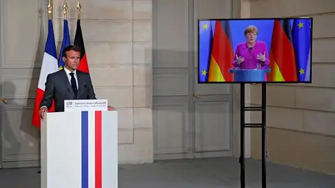 Macron y Merkel Macron y Merkel
