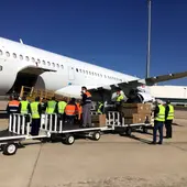Primer vuelo del corredor aéreo que aterrizó en Ciudad Real el pasado 18 de mayo Primer vuelo del corredor aéreo que aterrizó en Ciudad Real el pasado 18 de mayo