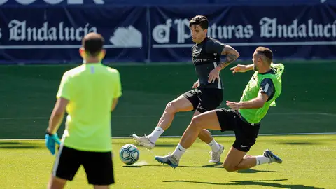 Entrenamiento del Málaga en La Rosaleda Entrenamiento del Málaga en La Rosaleda