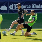 Entrenamiento del Málaga en La Rosaleda Entrenamiento del Málaga en La Rosaleda