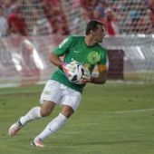 Esteban durante un partido de la UD Almería