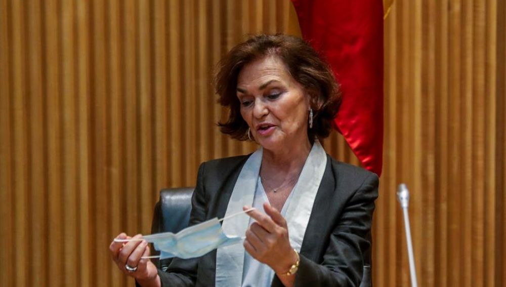 La vicepresidenta primera del Gobierno, Carmen Calvo.