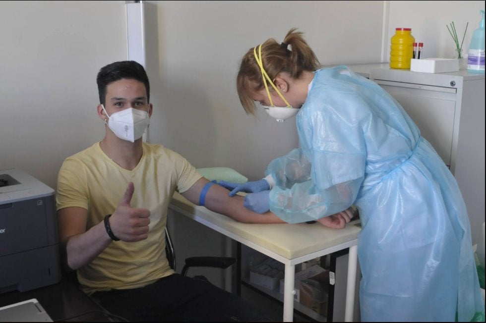 Los jugadores de la Segoviana pasan por los test Los jugadores de la Segoviana pasan por los test