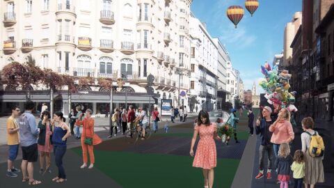 Proyecto de peatonalizaci&oacute;n de Ordo&ntilde;o II en Le&oacute;n