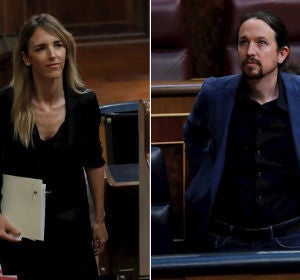 Cayetana Álvarez de Toledo y Pablo Iglesias en el Congreso Cayetana Álvarez de Toledo y Pablo Iglesias en el Congreso