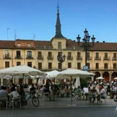 Terrazas en la Plaza Mayor de León Terrazas en la Plaza Mayor de León