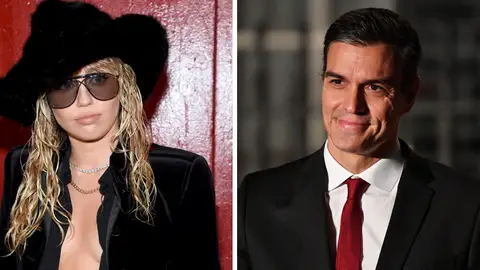 Miley Cyrus y Pedro Sánchez Miley Cyrus y Pedro Sánchez