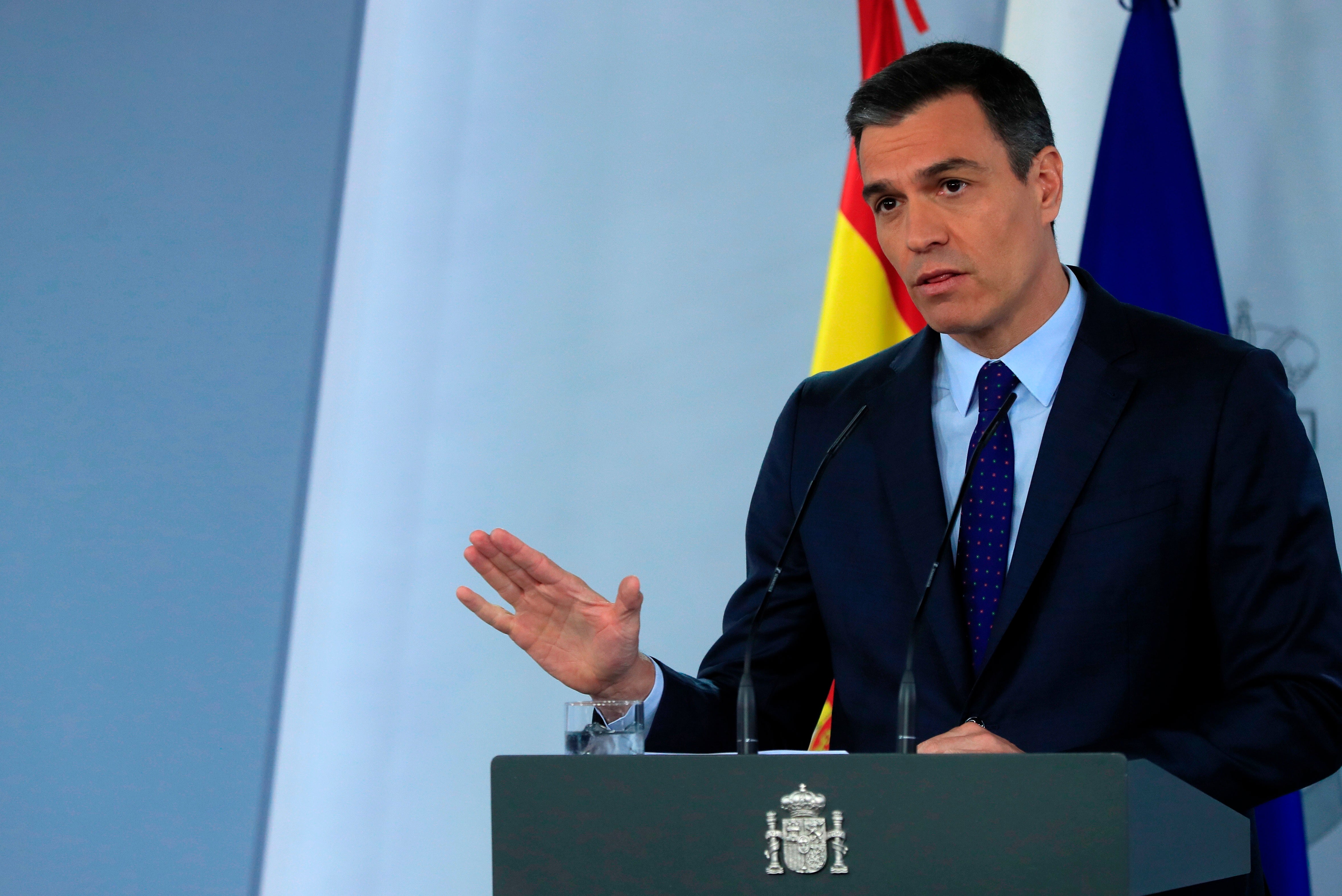 Pedro Sánchez comparece tras el Consejo de Ministros después de la marcha del Rey Juan Carlos Pedro Sánchez comparece tras el Consejo de Ministros después de la marcha del Rey Juan Carlos