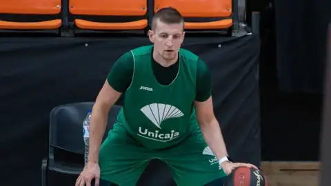 Adam Waczynski, jugador de Unicaja de Málaga Adam Waczynski, jugador de Unicaja