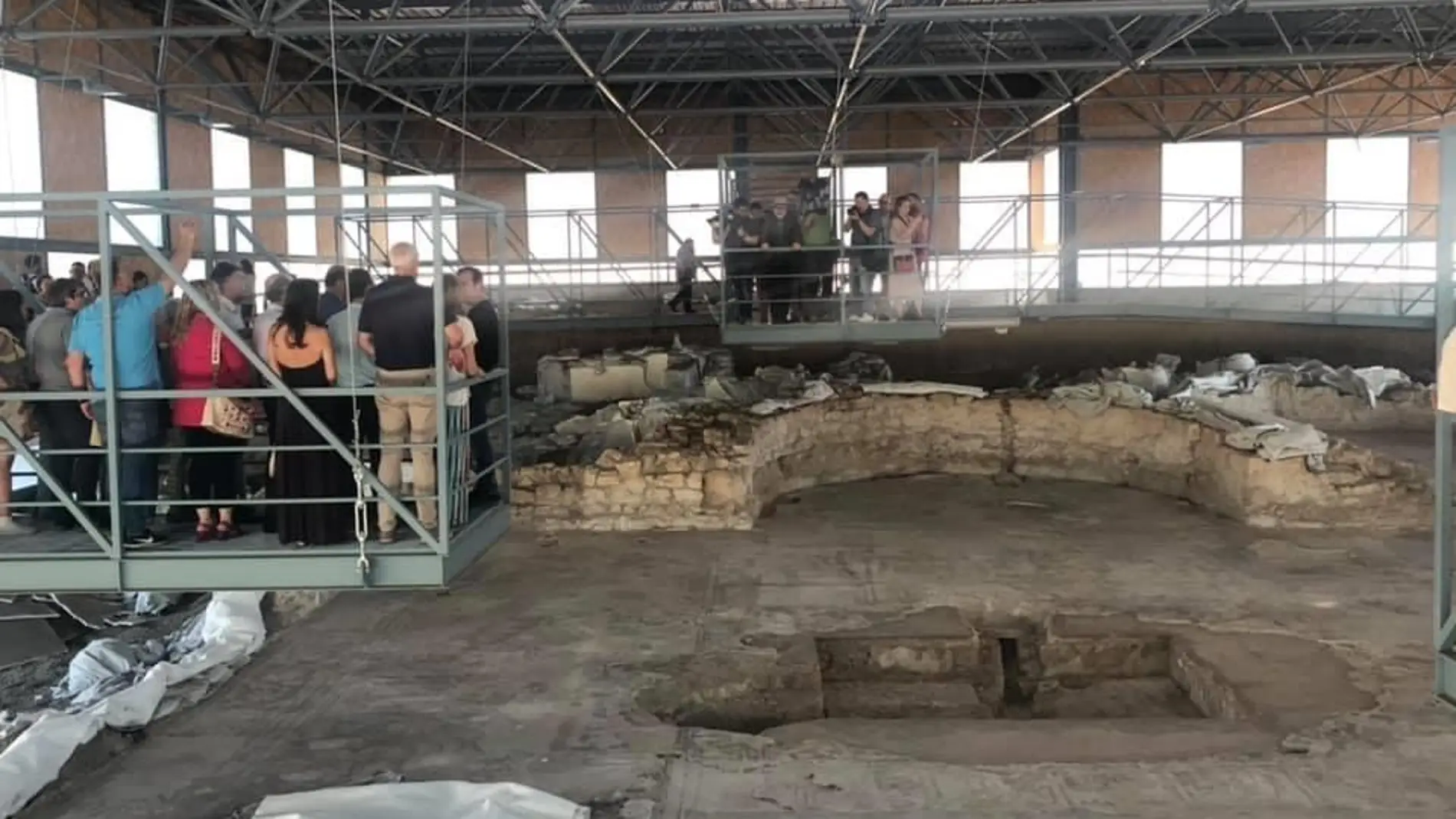 Yacimiento romano de Noheda durante una de las visitas el año pasado 