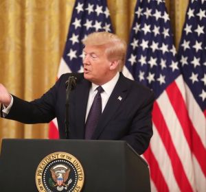 El presidente Donald Trump durante una rueda de prensa. El presidente Donald Trump durante una rueda de prensa.