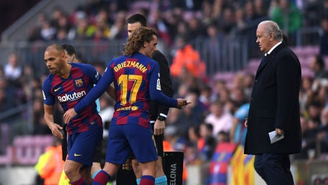 Griezmann y Braithwaite.