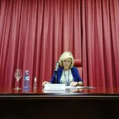 La consejera de sanidad Veronica Casado en León La consejera de sanidad Veronica Casado en León