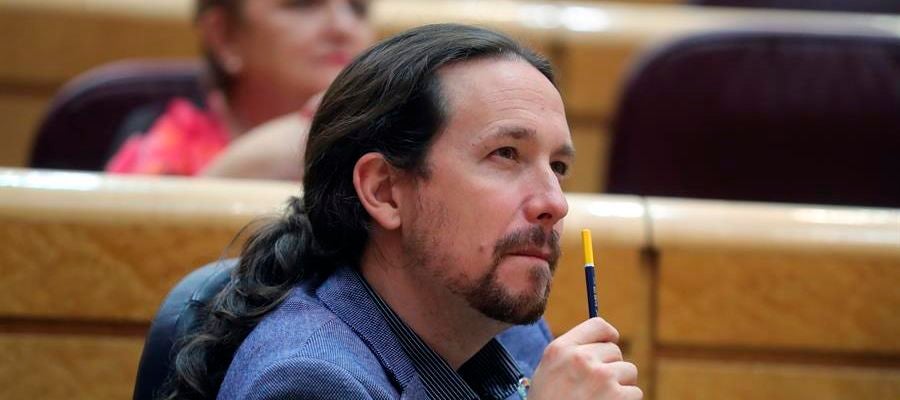 El vicepresidente segundo del Gobierno, Pablo Iglesias, en el Senado. El vicepresidente segundo del Gobierno, Pablo Iglesias, en el Senado.