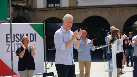 I&ntilde;igo Urkullu, en el acto de campa&ntilde;a.