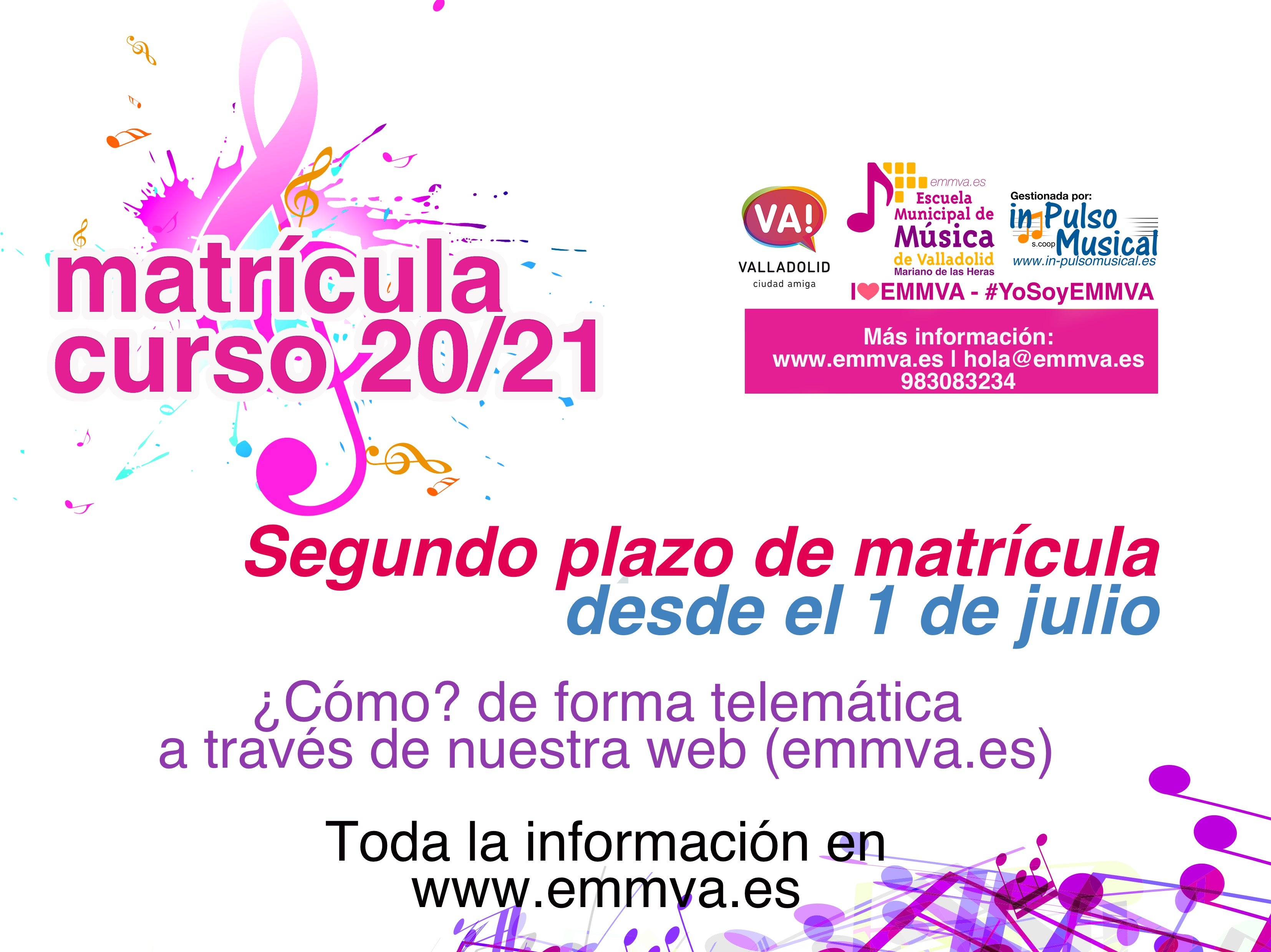 Abiertas las inscripciones para la Escuela de Música de Valladolid Abiertas las inscripciones para la Escuela de Música de Valladolid