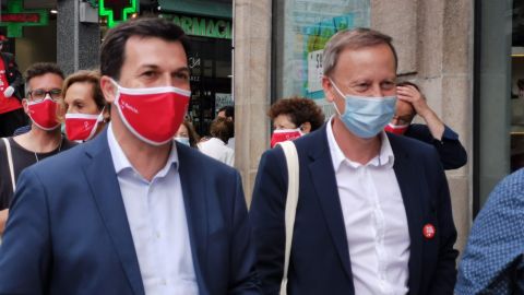 Gonzalo Caballero visitando Ourense