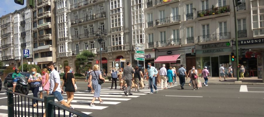 El uso de la mascarilla parece extendido en Santander El uso de la mascarilla parece extendido en Santander