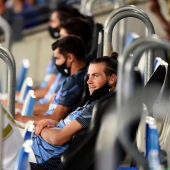 Gareth Bale, en la grada del Di Stéfano durante el partido contra el Alavés
