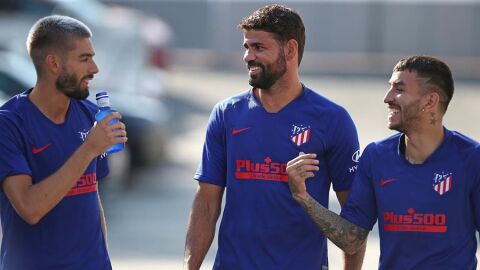 Sesi&oacute;n de entrenamiento del Atl&eacute;tico de Madrid