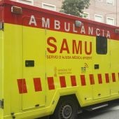 Una ambulancia del SAMU en Elche.