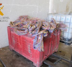 Cable robado recuperado por la Guardia Civil. Cable robado recuperado por la Guardia Civil.