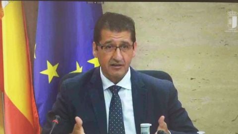 Jos&eacute; Manuel Caballero, durante su comparecencia en la comisi&oacute;n de las Cortes de CLM