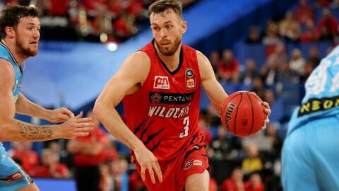 Nick Kay, con la camiseta de los Perth Wildcats.