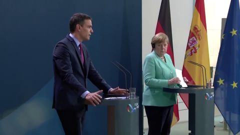 Angela Merkel defiende como Espa&ntilde;a un acuerdo r&aacute;pido sobre los fondos europeos anti coronavirus