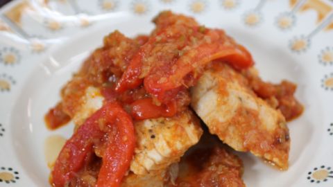 At&uacute;n con tomate "chupao"