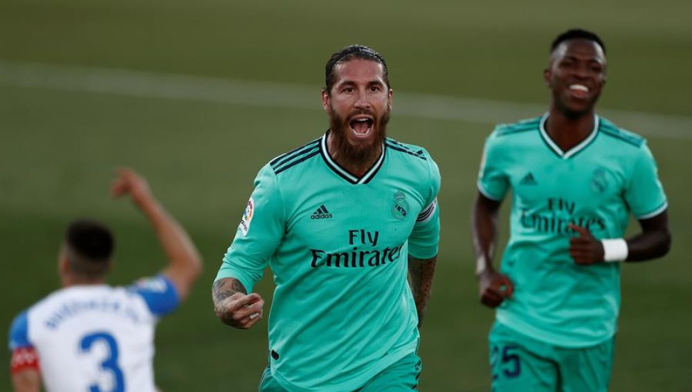 Sergio Ramos, tras marcar un gol en el Leganés-Real Madrid