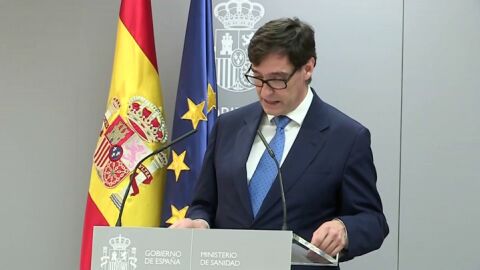 Salvador Illa, ministro de Sanidad, durante su comparecencia en La Moncloa