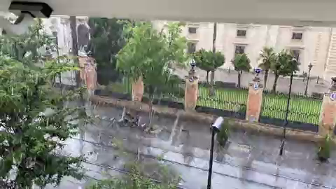 Fuerte granizada en Sevilla en pleno mes de julio Fuerte granizada en Sevilla en pleno mes de julio