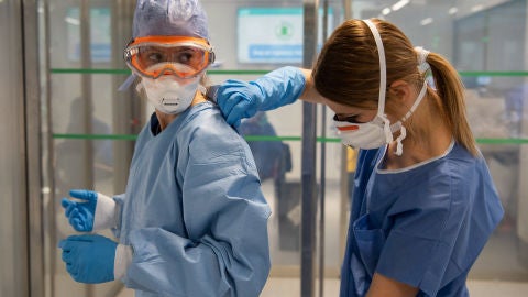 Trabajadoras del Hospital Cl&iacute;nic