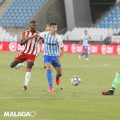 Un momento del encuentro entre el Almería y el Málaga