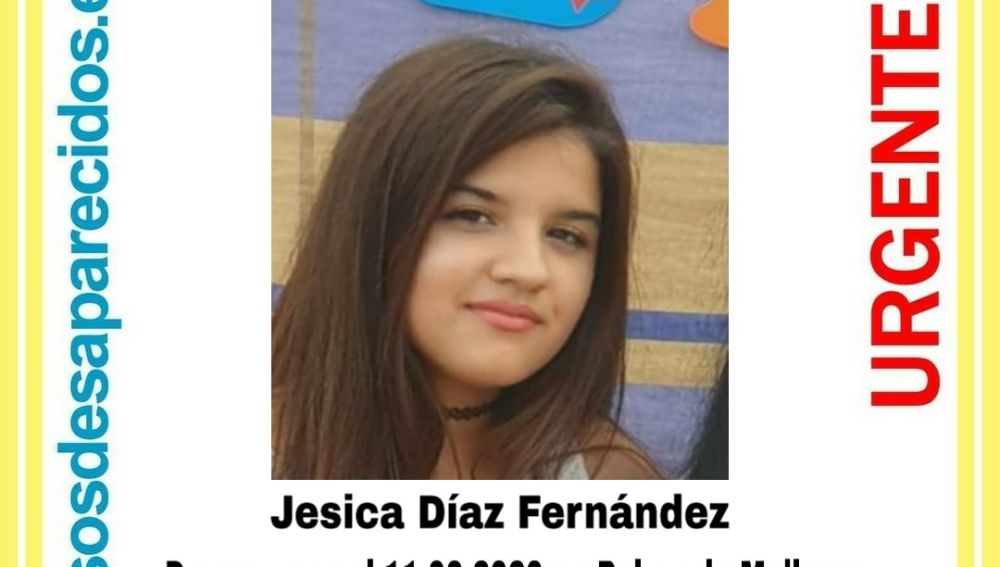 Jesica Díaz, menor desaparecida en Palma